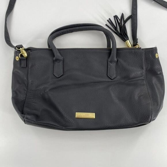 Olivia + Joy New York Womens Leather Shoulder Bag Blue Handle‎ Adjustable Strap - Picture 3 of 12